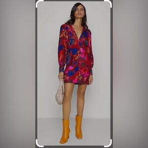 Farm Rio Garden Snake Multi-Print dress